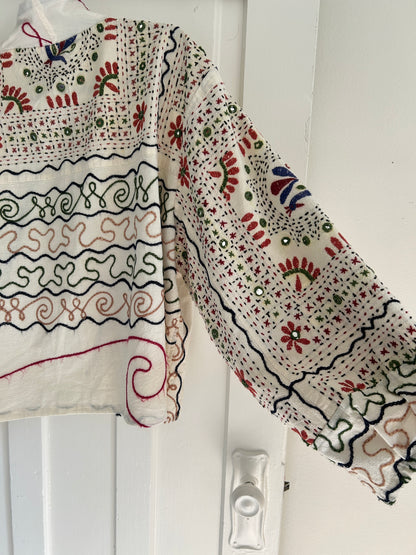Vivianne Cropped embroidered & mirrored Cropped Jacket Size 2X/3X