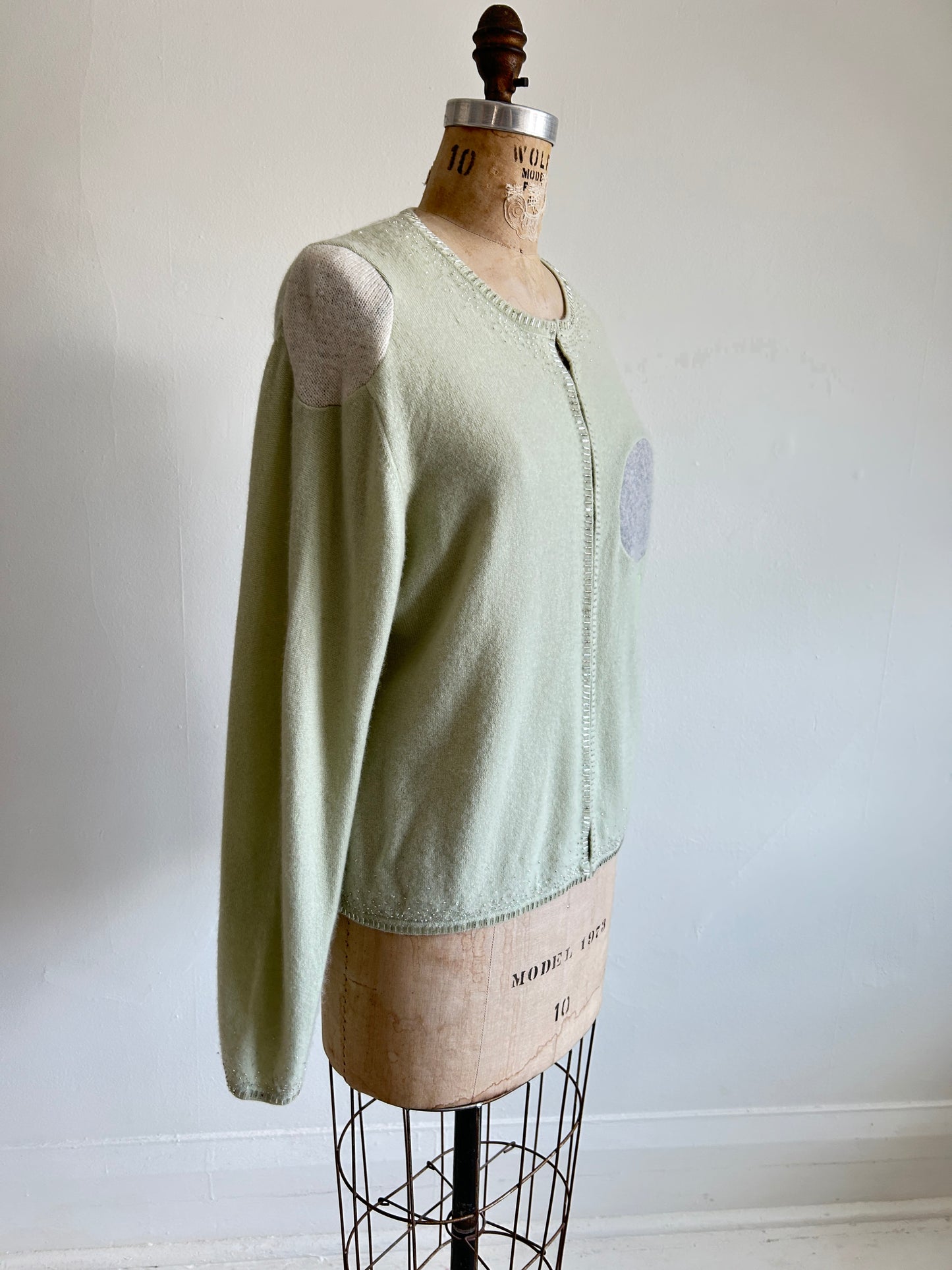 Abstract Art Patched Upcycled Cashmere Sweater L/XL #CASLXL23