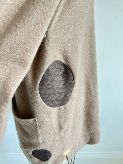 Abstract Art Patched Upcycled Cashmere Sweater M/L #CASML6