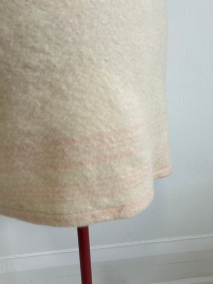 Vivianne Jacket with Upcycled Vintage Wool Patchworked Blanket & Leather & Wooden Toggles Size XL/2X #CVJWX2X31