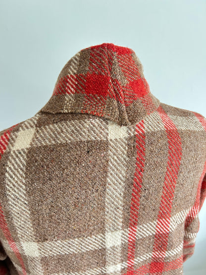 Vivianne Duster with Upcycled Vintage Wool Blanket Size 2X/3X #VIVW21