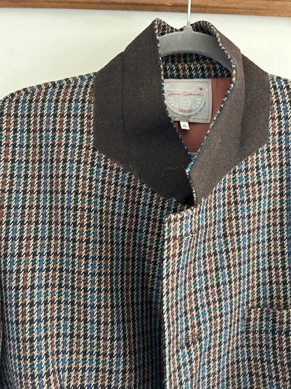 Cropped Upcycled Park Row Wool Blazer with Denim Belt Size M/L #BLAZML1