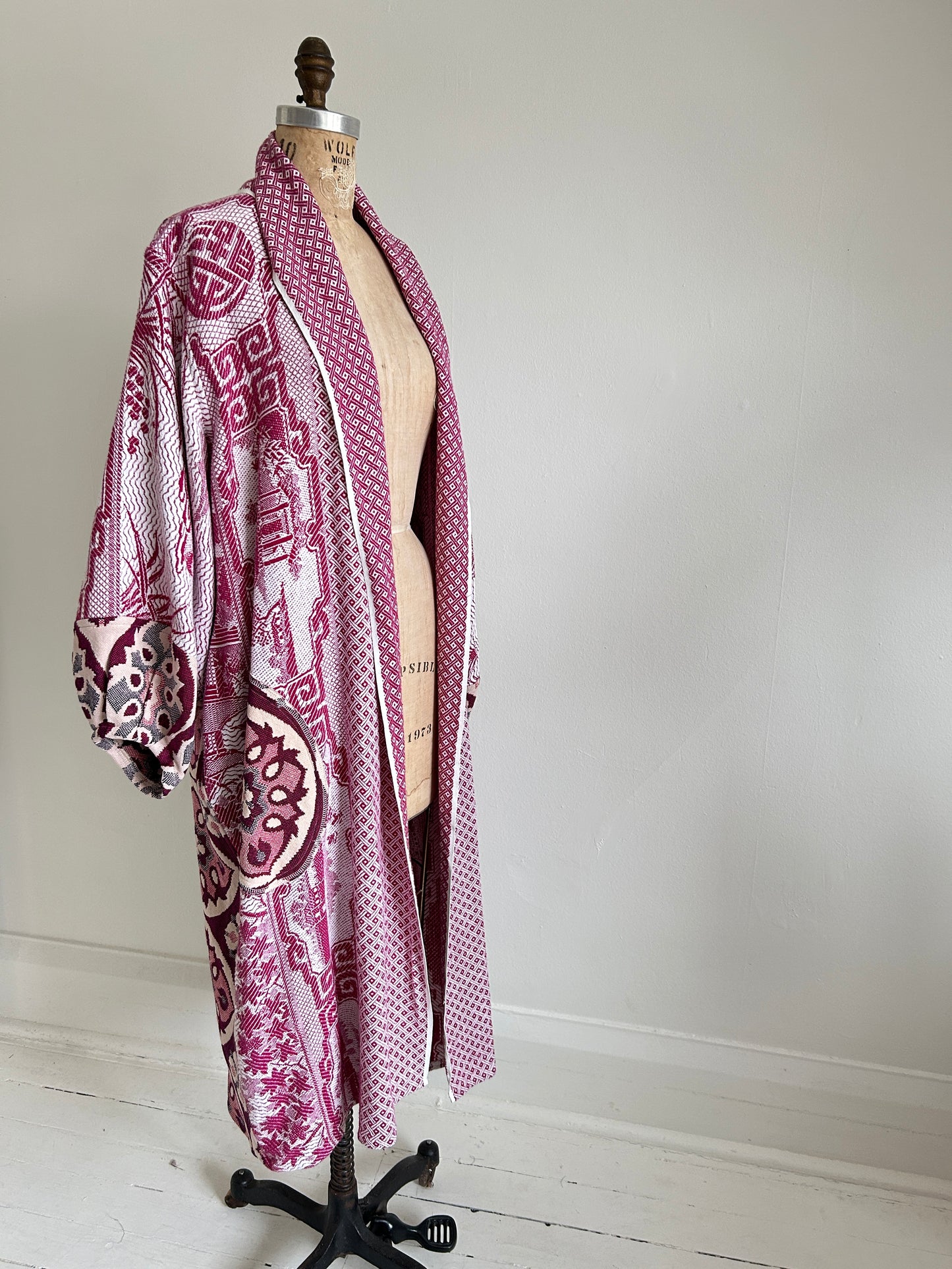 Vivianne Duster with Upcycled Throw Blanket Size XL/2X #CVDTX2X30