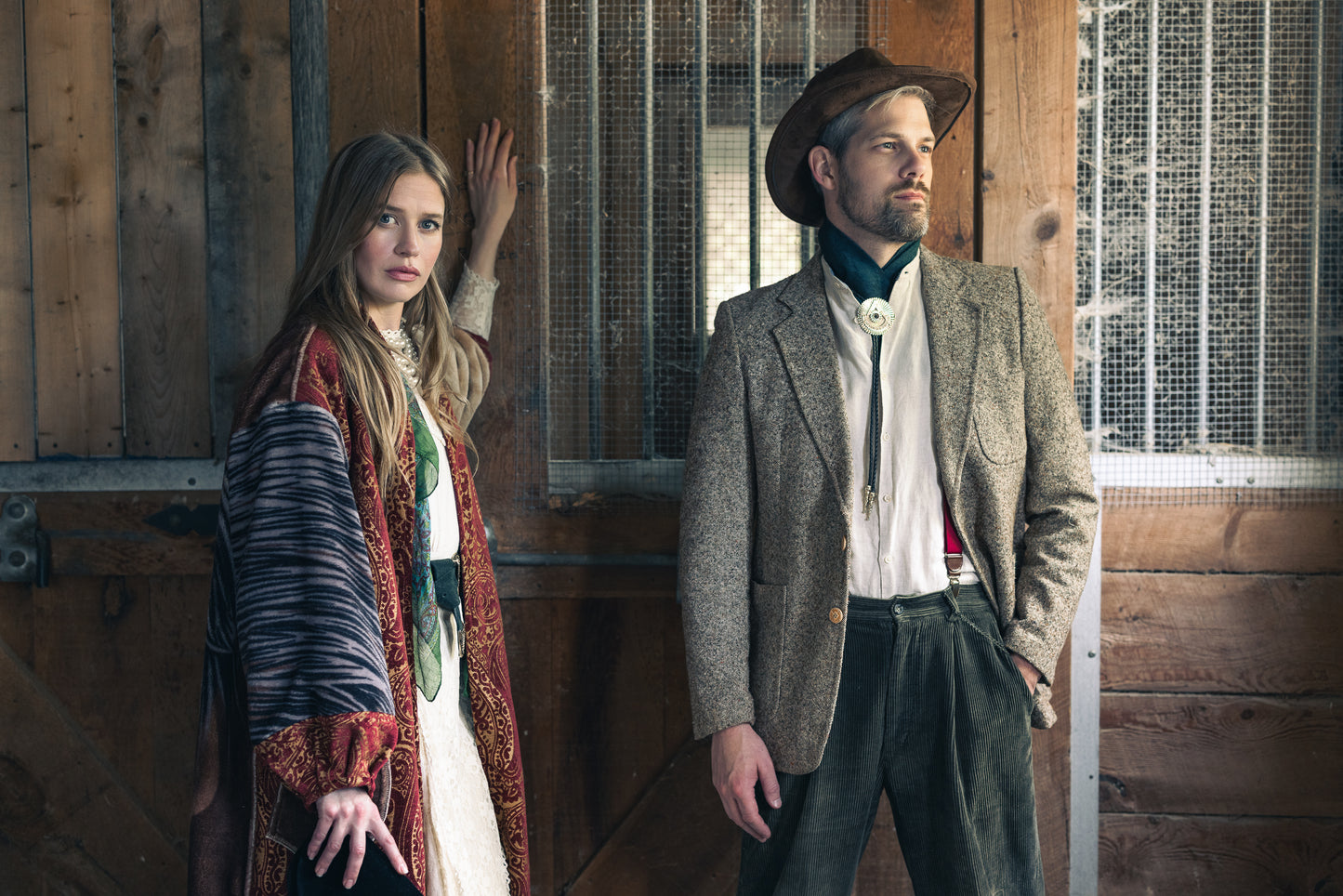 Vivianne Duster with Upcycled Fleece & Velvet Brocade Throw Blanket Horse Theme Size M/L #CVDFML5