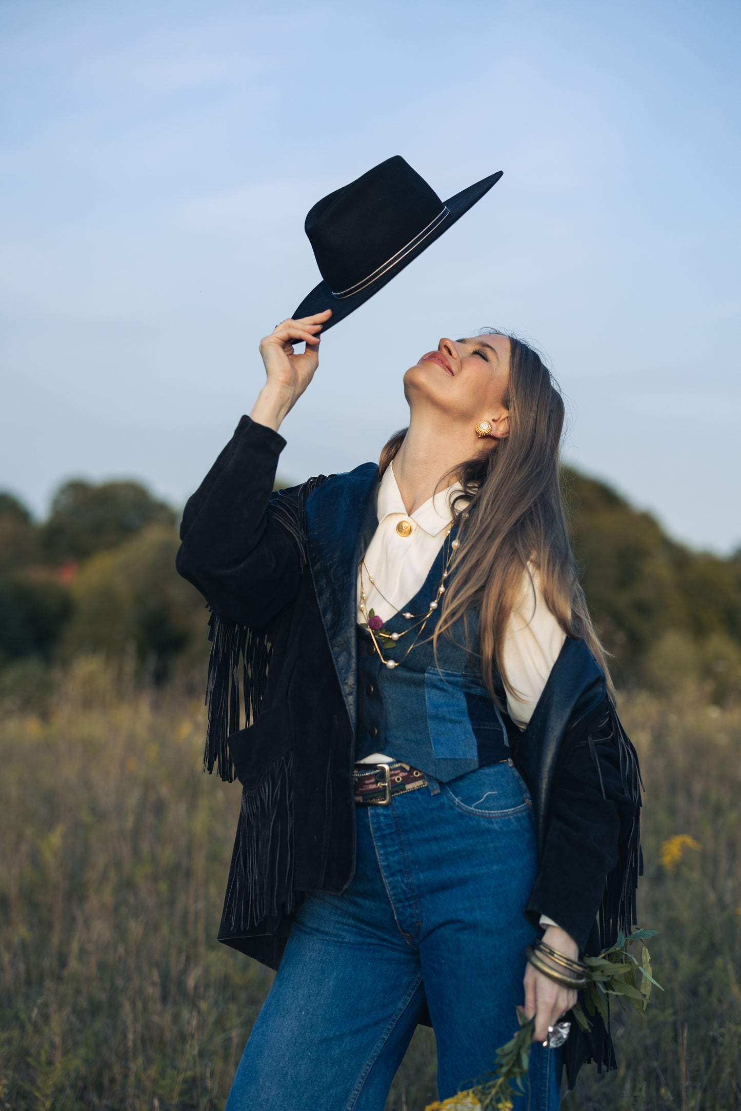 Leni Reclaimed Patchwork Denim Vest with Cotton Lining XS #LENI1