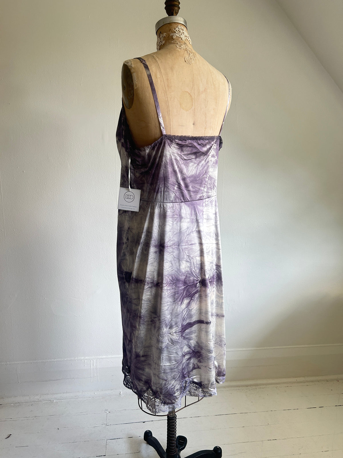 Hand Dyed Vintage Slip Dress Size XL #VIN8