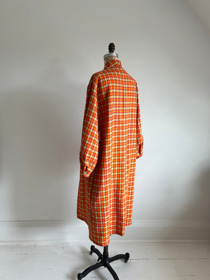 Vivianne Duster Jacket with Upcycled Vintage Deadstock Lightweight Wool Size M/L #CVDWML57