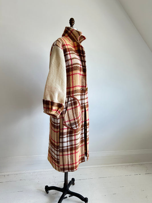 Trench with Vintage Wool Blankets Size XS/S #CTDWXSS3