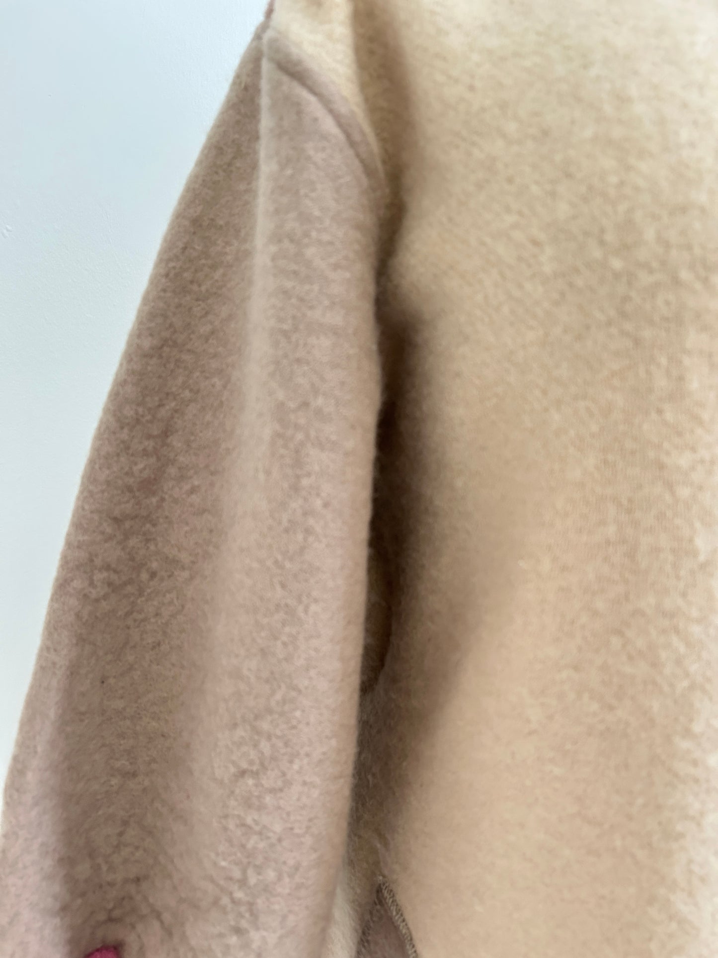 Vivianne Jacket with Upcycled Vintage Wool Blanket & Leather & Wooden Toggles Size 2X/3X #CVJW23X32