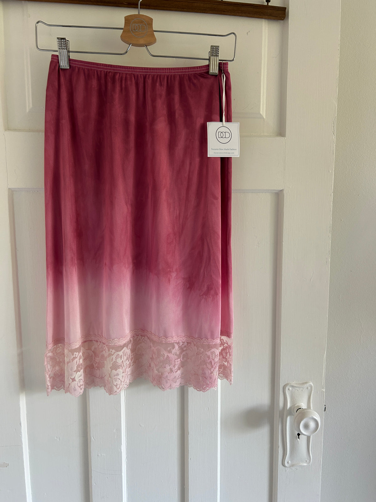 Hand Dyed Vintage Slip Skirt Size XS/S #VIN20