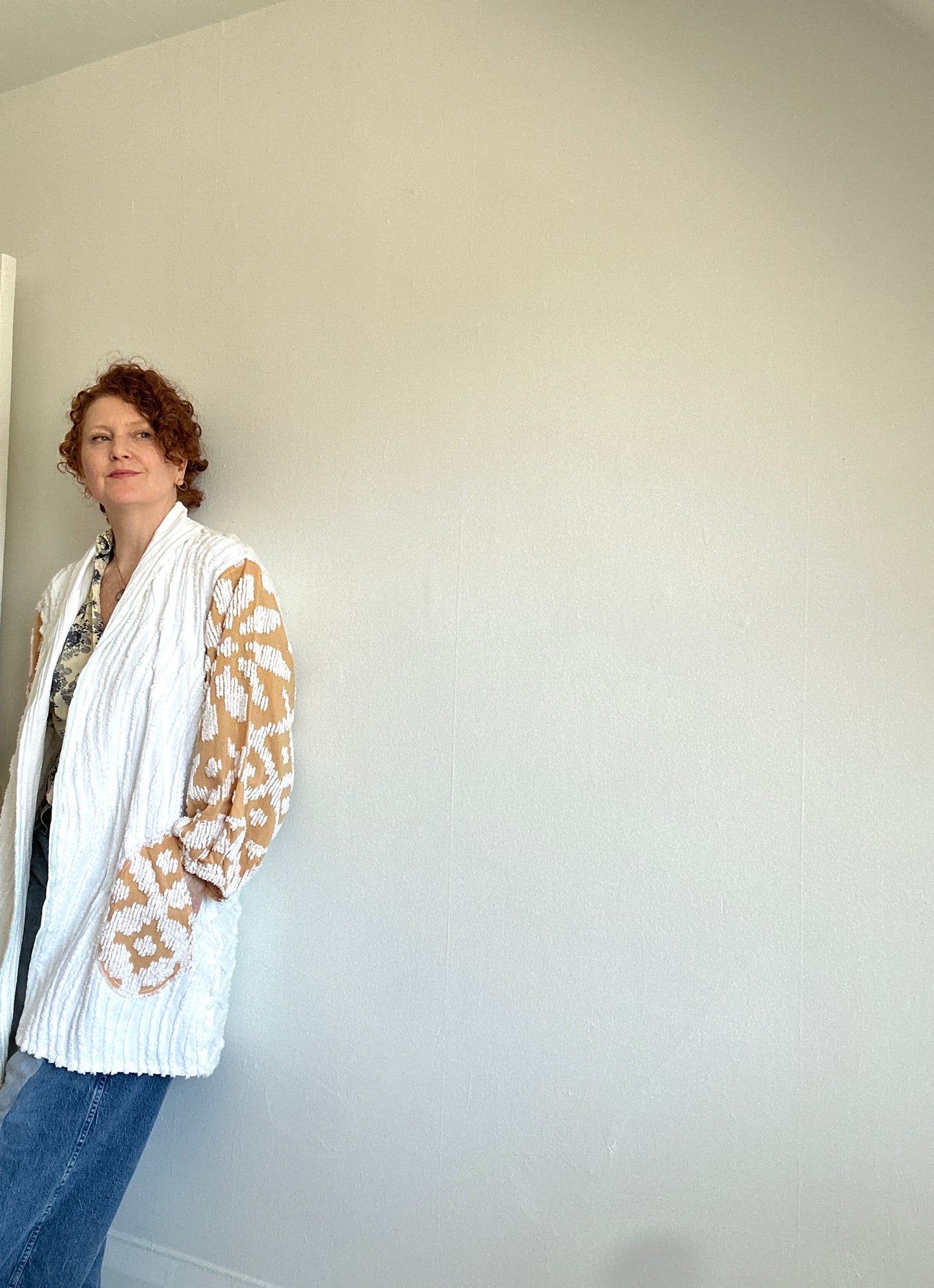Vivianne Jacket with Upcycled Vintage Chenille Size XL/2X #CVJCHX2X20