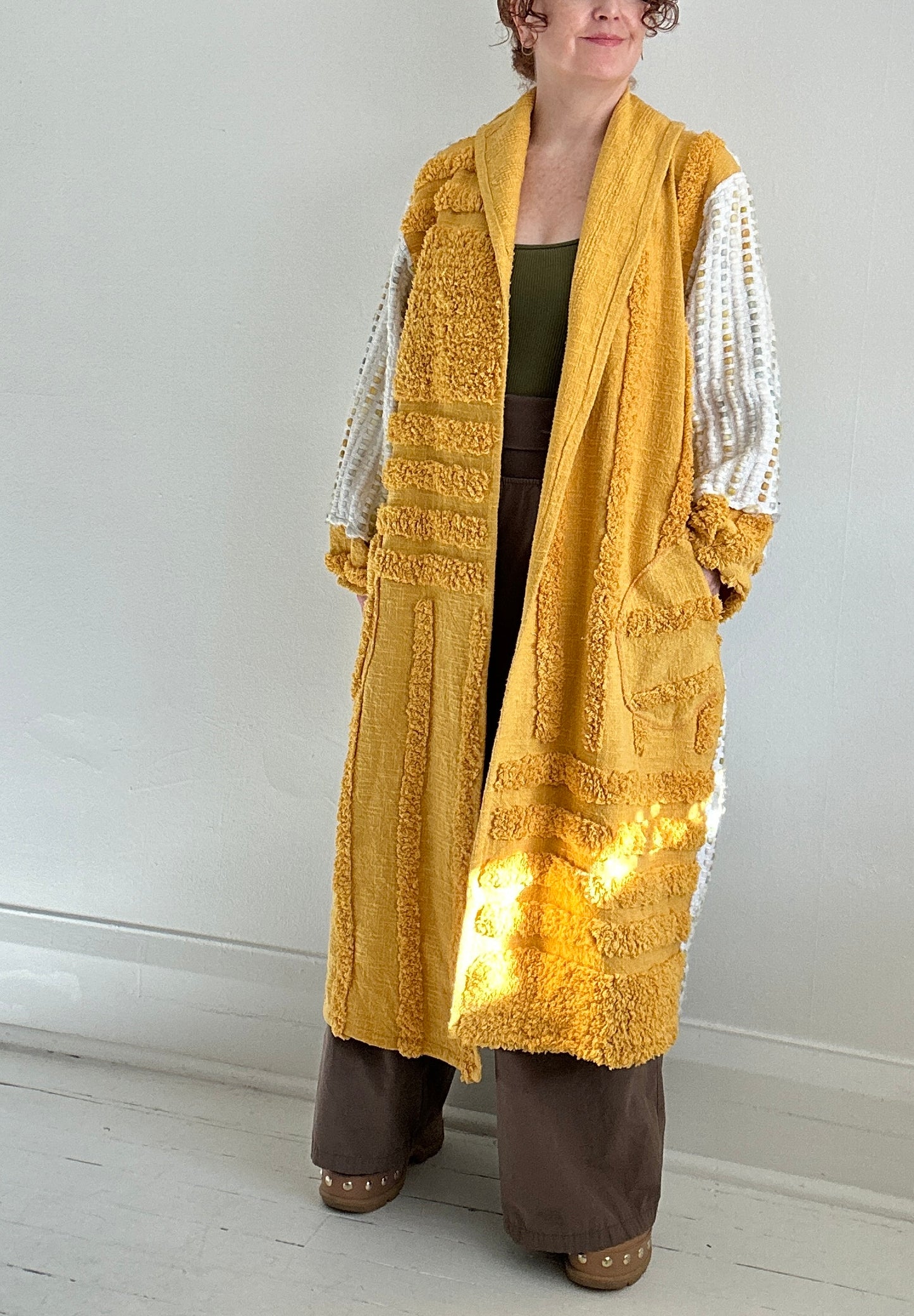 Vivianne Duster with Upcycled Chenille & Throw Blanket Size XL/2X #CVDCHX2X101