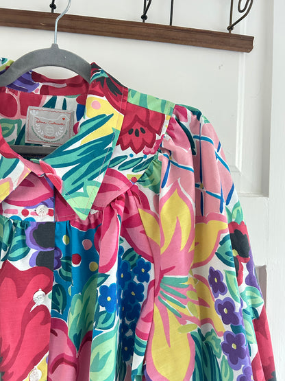 Jorgen Blouse - One of a Kind Upcycled Buttondown Size S/M & 2X/3X #JOR16