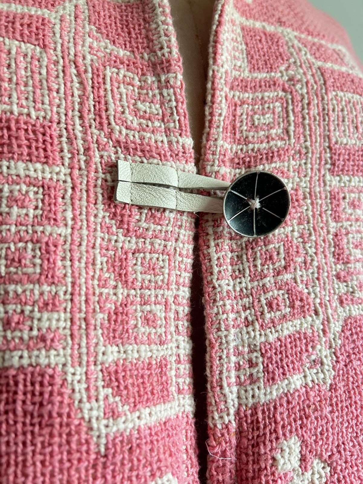 Vivianne Cropped Jacket with Upcycled Throw Blanket M/L #CVCTML7