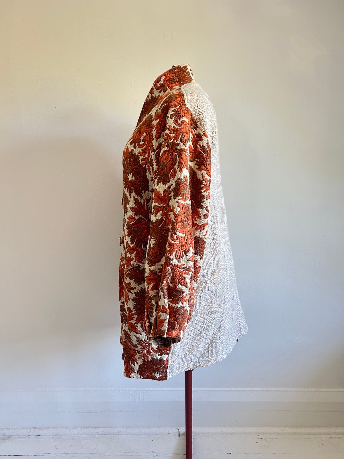 Vivianne Jacket with Upcycled Vintage Coverlet & Throw Blanket 2X/3X #CVJT23X1
