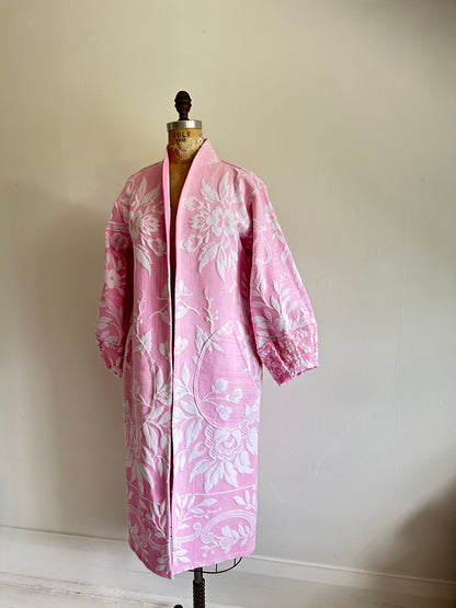 Vivianne Duster with Upcycled Throw Blanket Size S/M & XL/2X #CVDT1