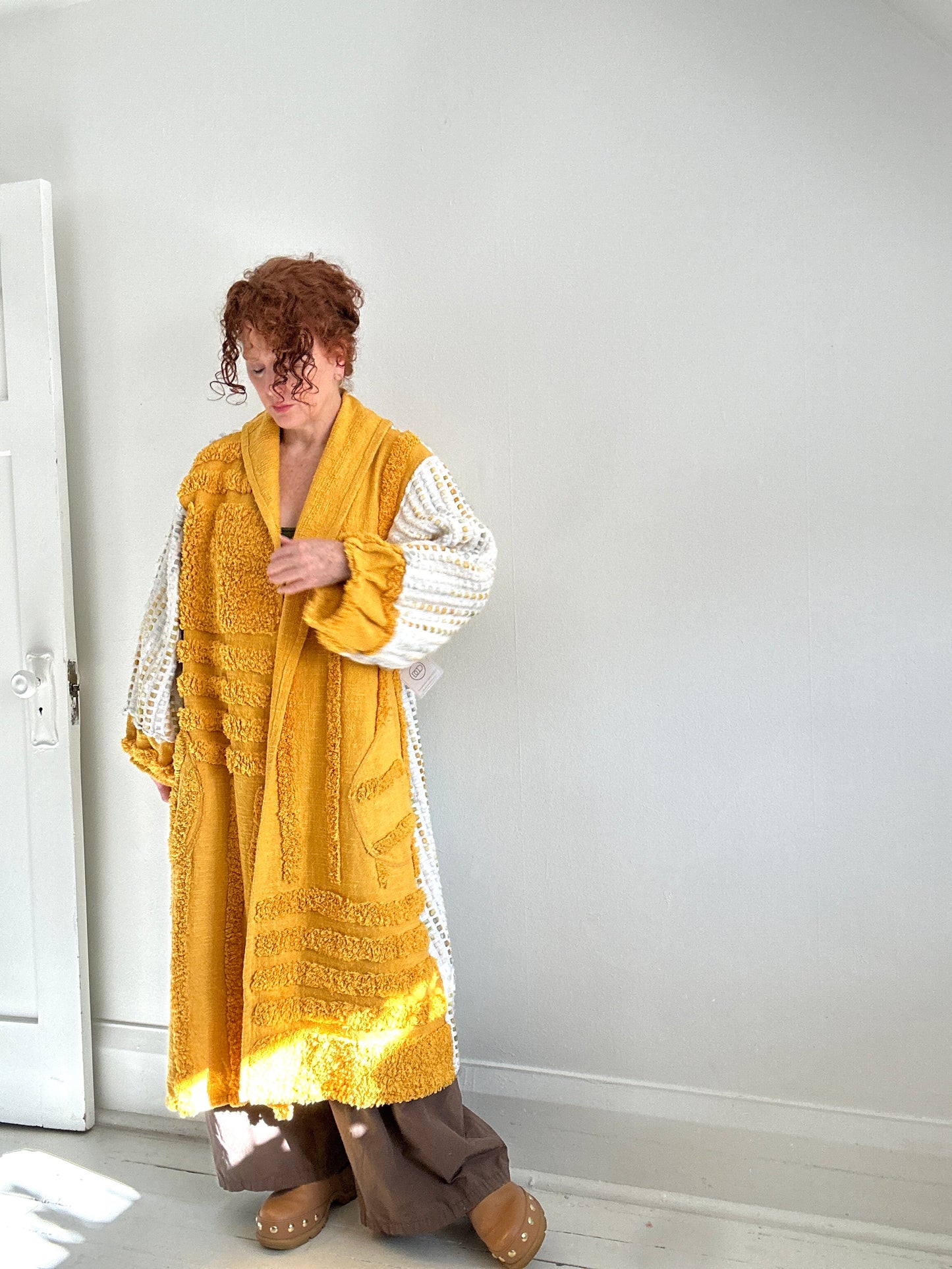 Vivianne Duster with Upcycled Chenille & Throw Blanket Size XL/2X #CVDCHX2X101