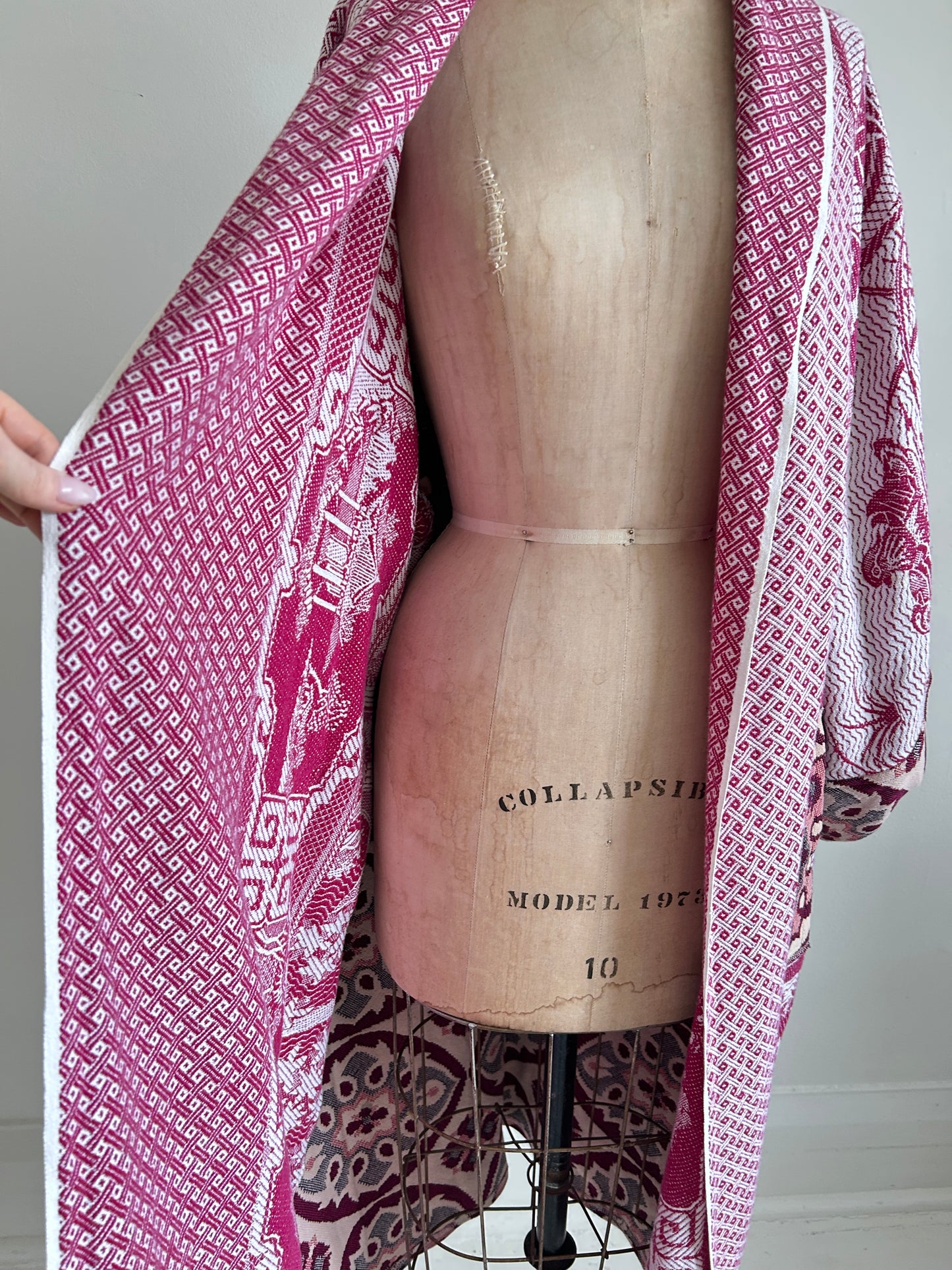 Vivianne Duster with Upcycled Throw Blanket Size XL/2X #CVDTX2X30