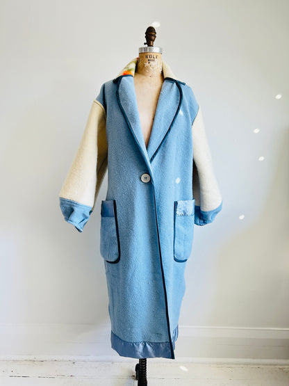 Trench with Vintage Wool Blankets Size M/L #TRENCH2