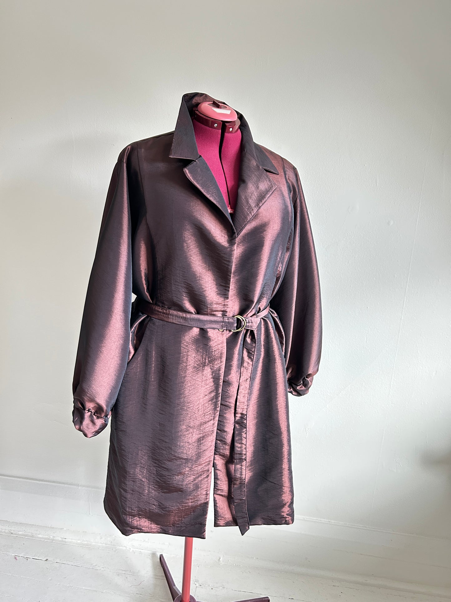 Edit Trench with Lightweight Tafetta Chocolate Sizes XS-3X #CTEC