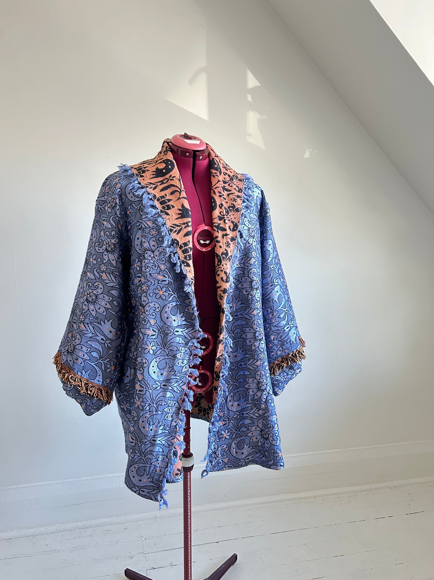 Vivianne Jacket with Upcycled Throw Blanket Size 2X/3X #CVCT23X24