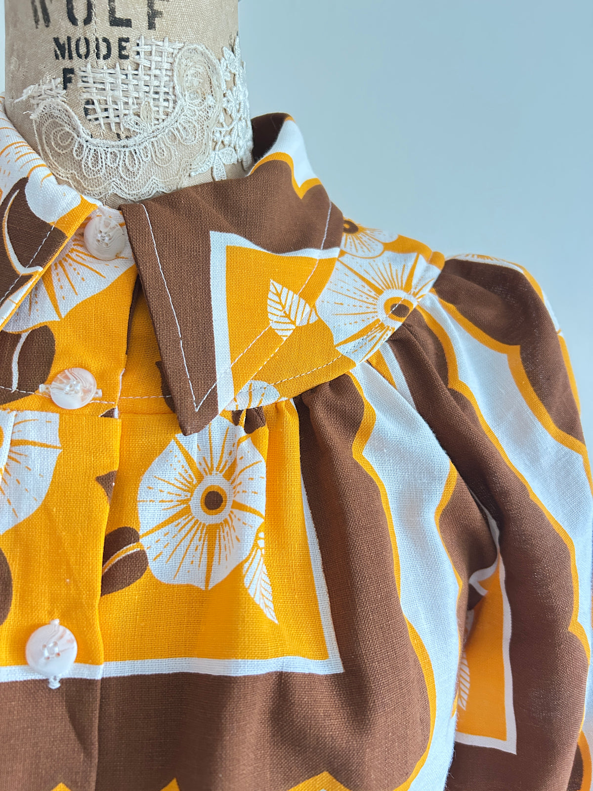 Jorgen Blouse - One of a Kind Upcycled Linen Cotton Buttondown Size XS/S #JORXXS3