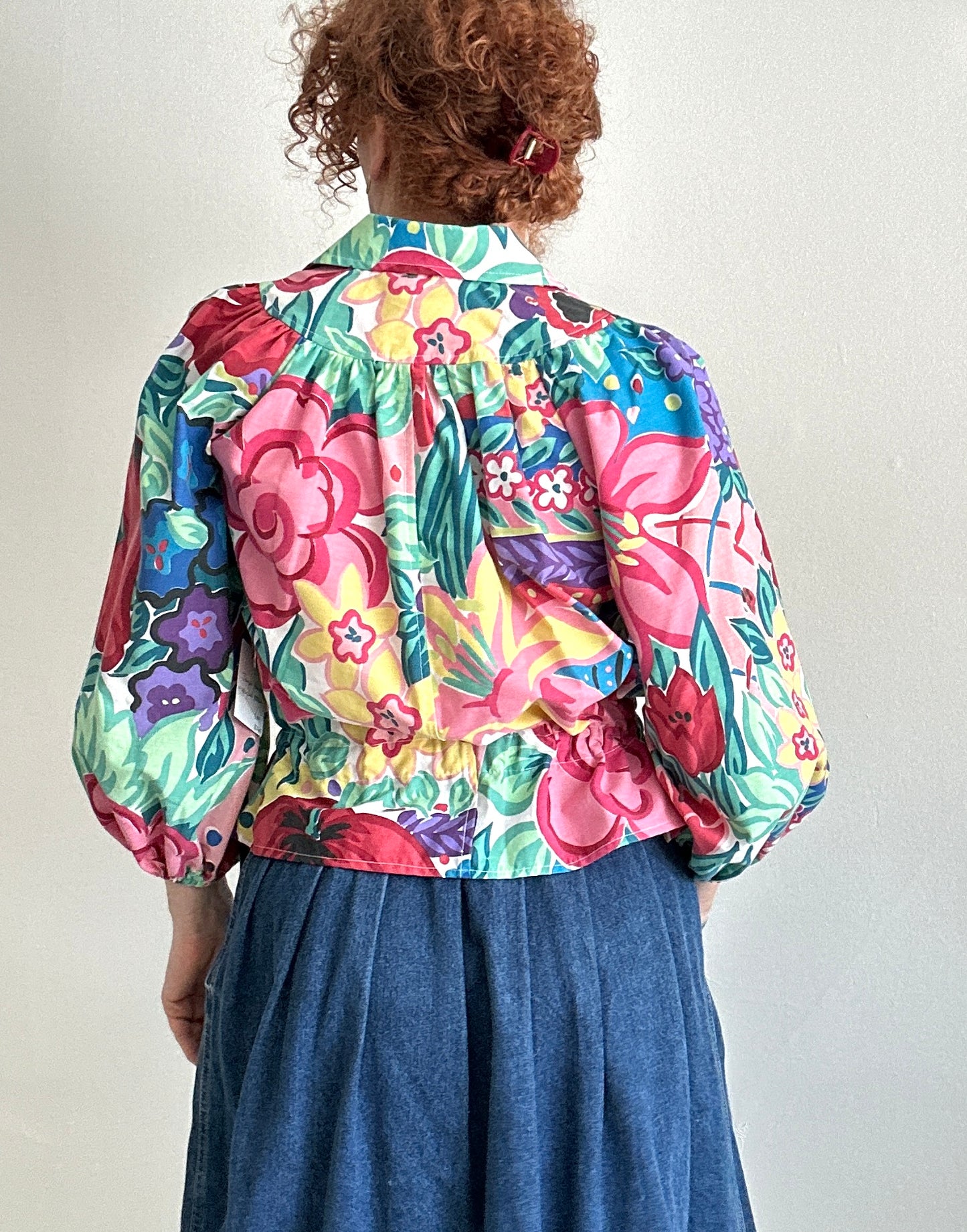 Jorgen Blouse - One of a Kind Upcycled Buttondown Size S/M & 2X/3X #JOR16