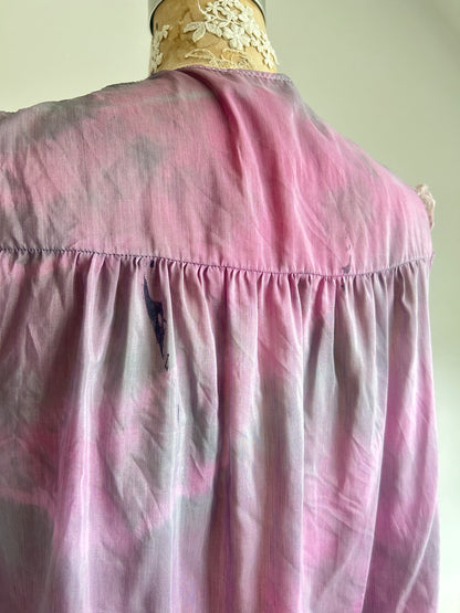 Hand Dyed Marbled Vintage Cropped Top Size L/XL #VIN5