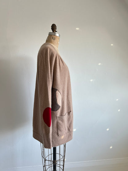 Abstract Art Patched Upcycled Cashmere Sweater M/L #CASML6