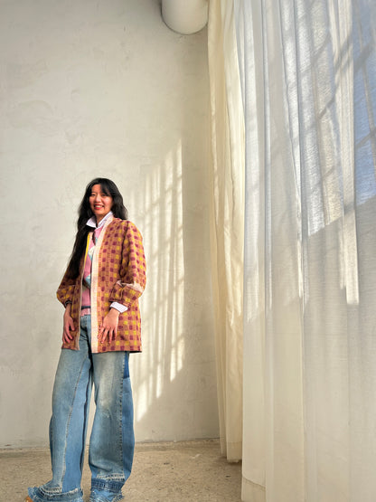 Vivianne Jacket with Upcycled Embroidered Cotton Size S/M #CVJCSM3