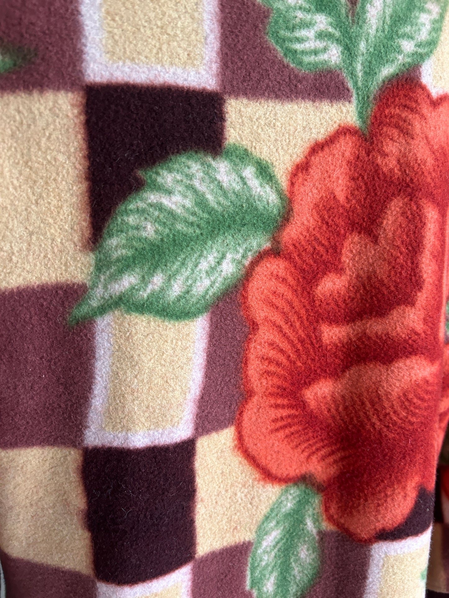 Vivianne Duster with Upcycled Lightweight Fleece Blanket Size M/L #CVDFML8