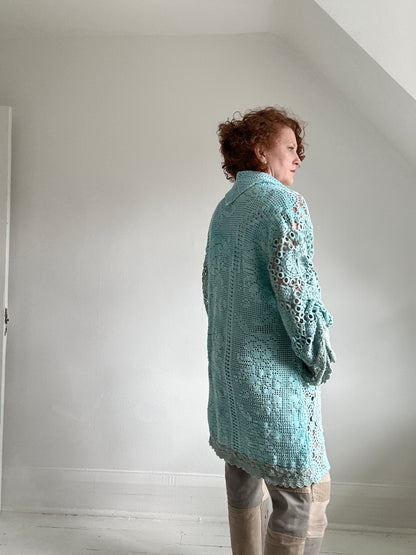 Vivianne Jacket Upcycled Cotton Crochet Size S/M #VIVCR2