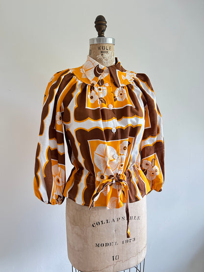 Jorgen Blouse - One of a Kind Upcycled Linen Cotton Buttondown Size XS/S #JORXXS3