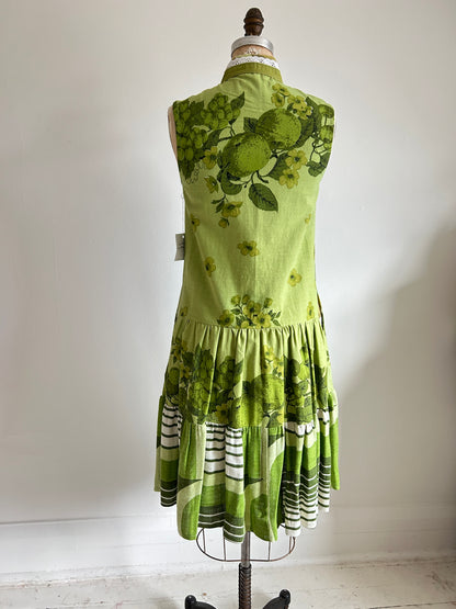 Carrie Dress - One of a Kind Vintage Cotton Tablecloths  Size XS/S #CAR6