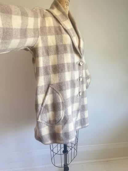 Vivianne Jacket with Upcycled Vintage Wool Blanket Size M/L #CVJWML6
