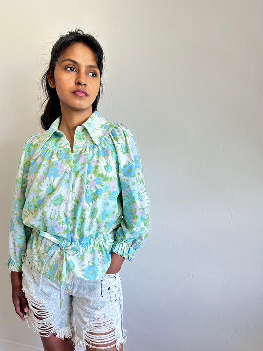 Jorgen Blouse - One of a Kind Upcycled Buttondown Size S/M #JOR10