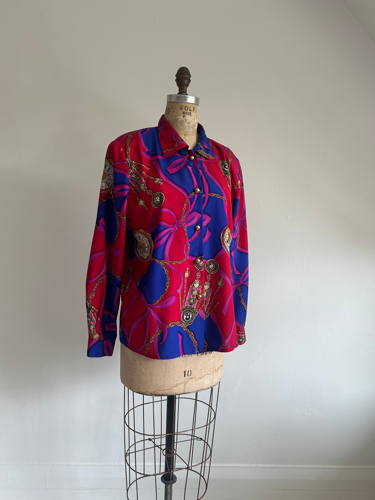 Vintage Braemar by Jeremy Scott Blouse Size L/XL #VIN11