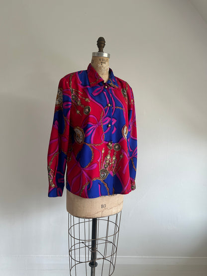 Vintage Braemar by Jeremy Scott Blouse Size L/XL #VIN11