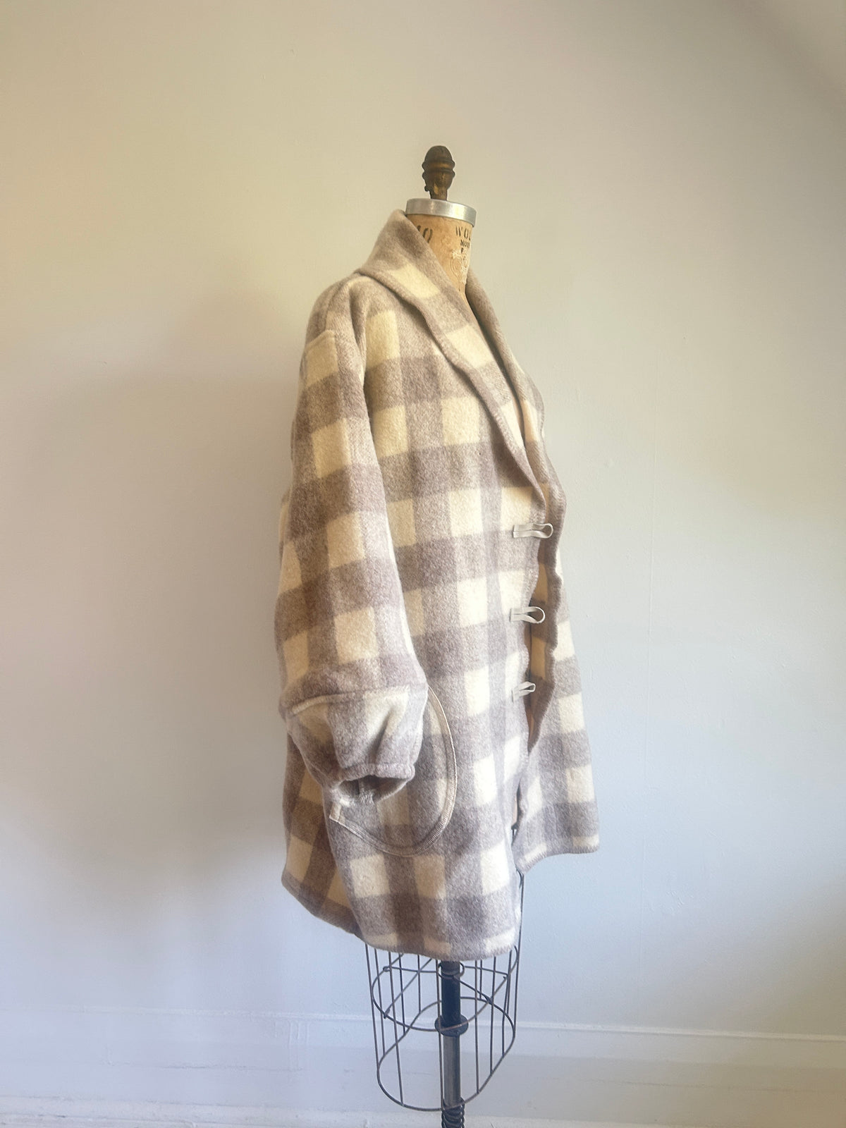 Vivianne Jacket with Upcycled Vintage Wool Blanket Size M/L #CVJWML6
