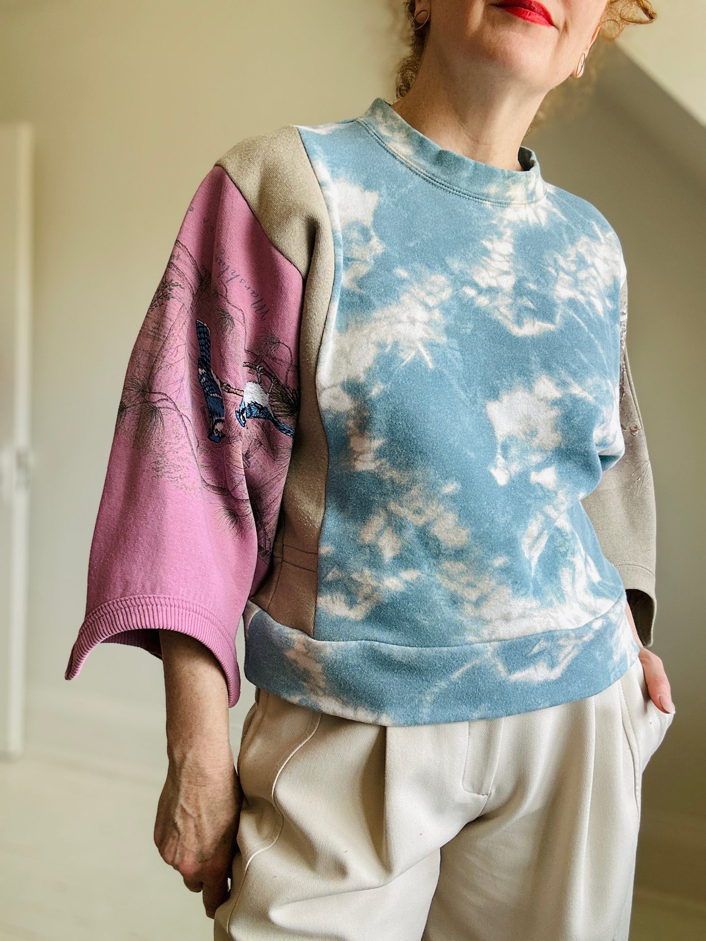 Upcycled Vintage Reworked Sweatshirt M/L #SWML1