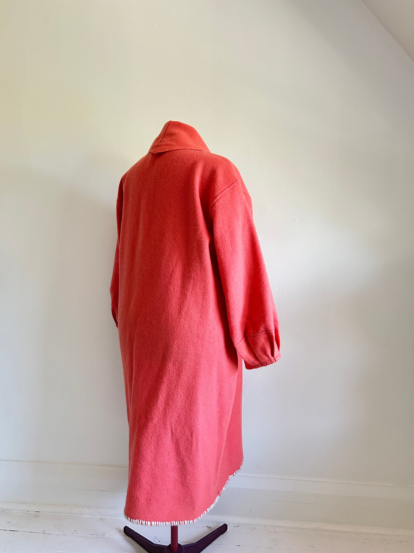 Vivianne Duster with Upcycled Vintage Wool Blanket Size 2X/3X #VIVW17
