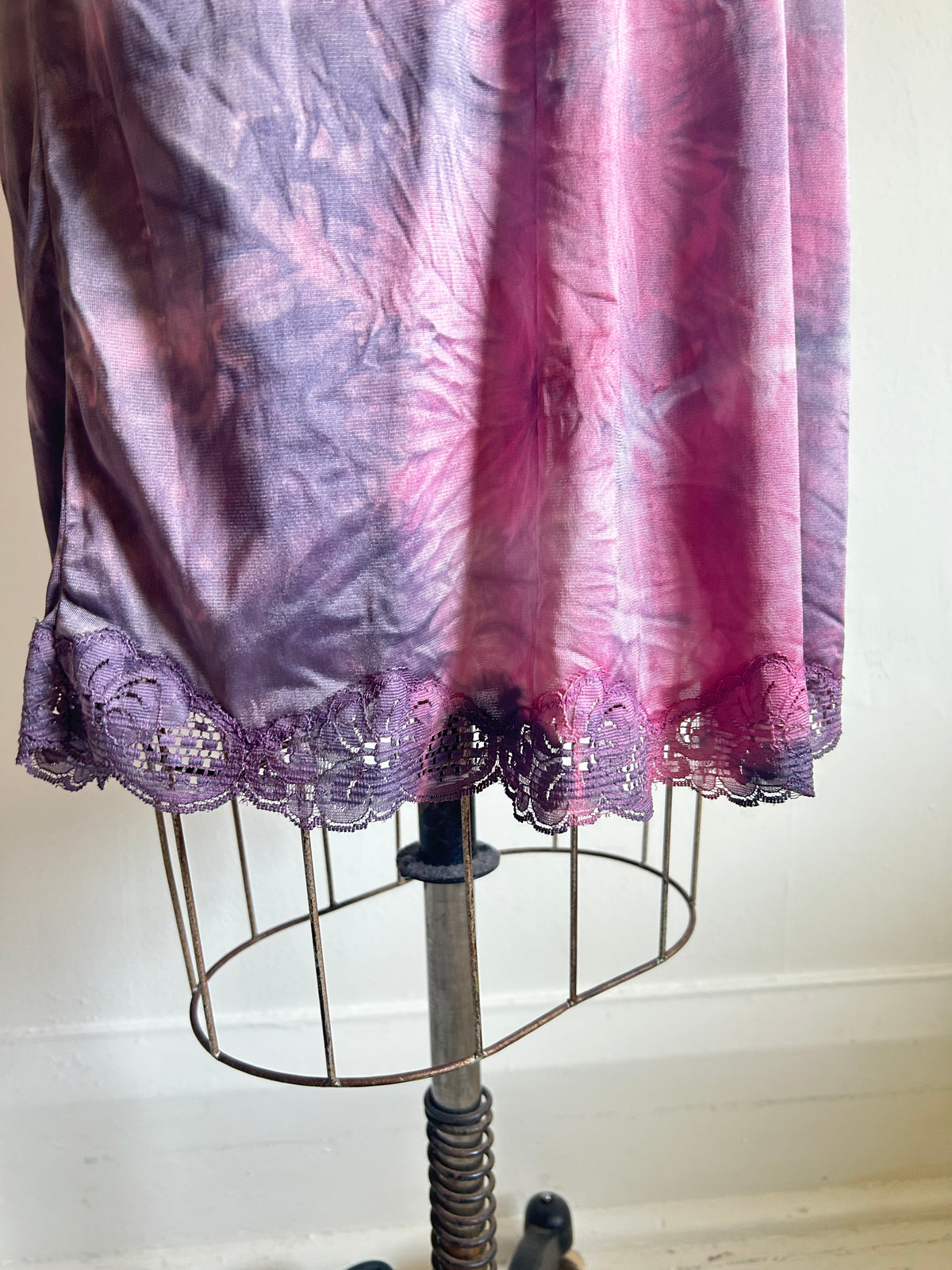 Hand Dyed Vintage Slip Dress Size L #VIN10