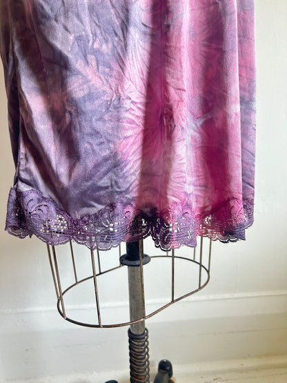 Hand Dyed Vintage Slip Dress Size L #VIN10