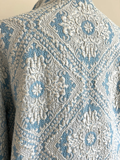 Trench with Vintage Brocade Coverlet Blankets Size 2X/3X #TRENCH1