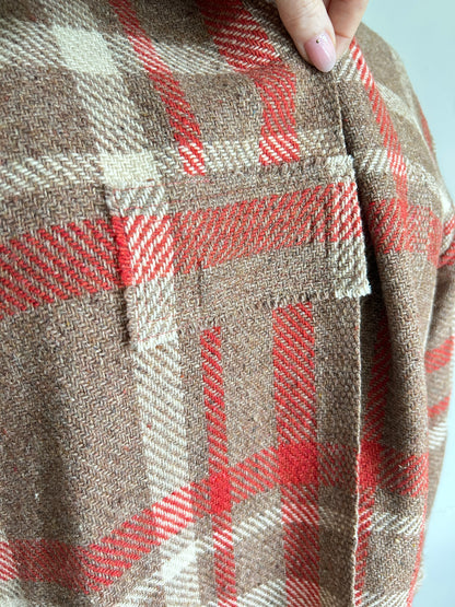 Vivianne Duster with Upcycled Vintage Wool Blanket Size 2X/3X #VIVW21