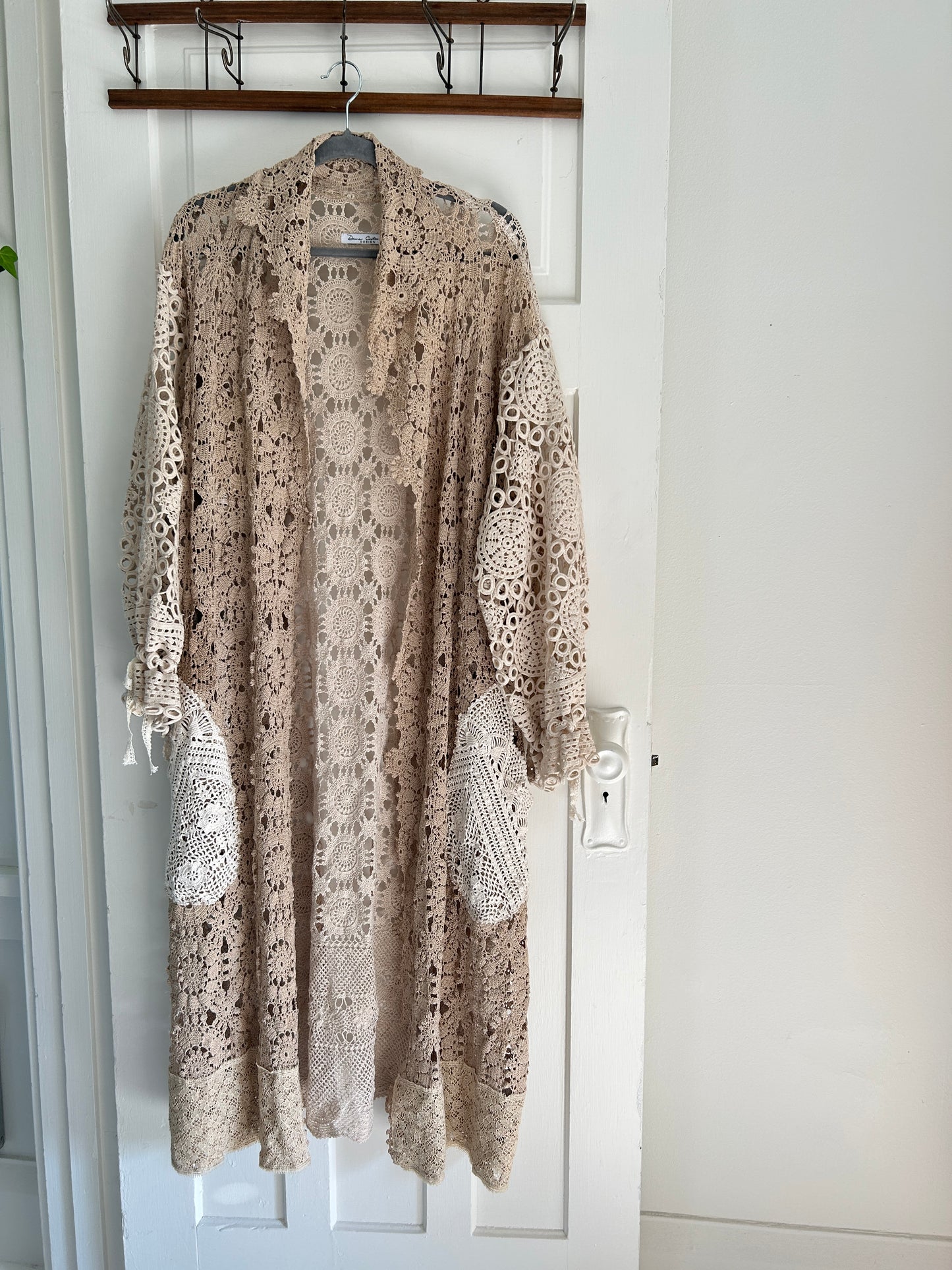 Vivianne Duster Vintage Crochet Size XL/2X #VIVCR5