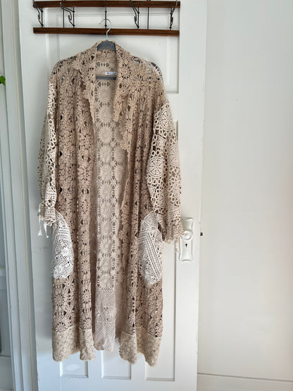 Vivianne Duster Vintage Crochet Size XL/2X #VIVCR5