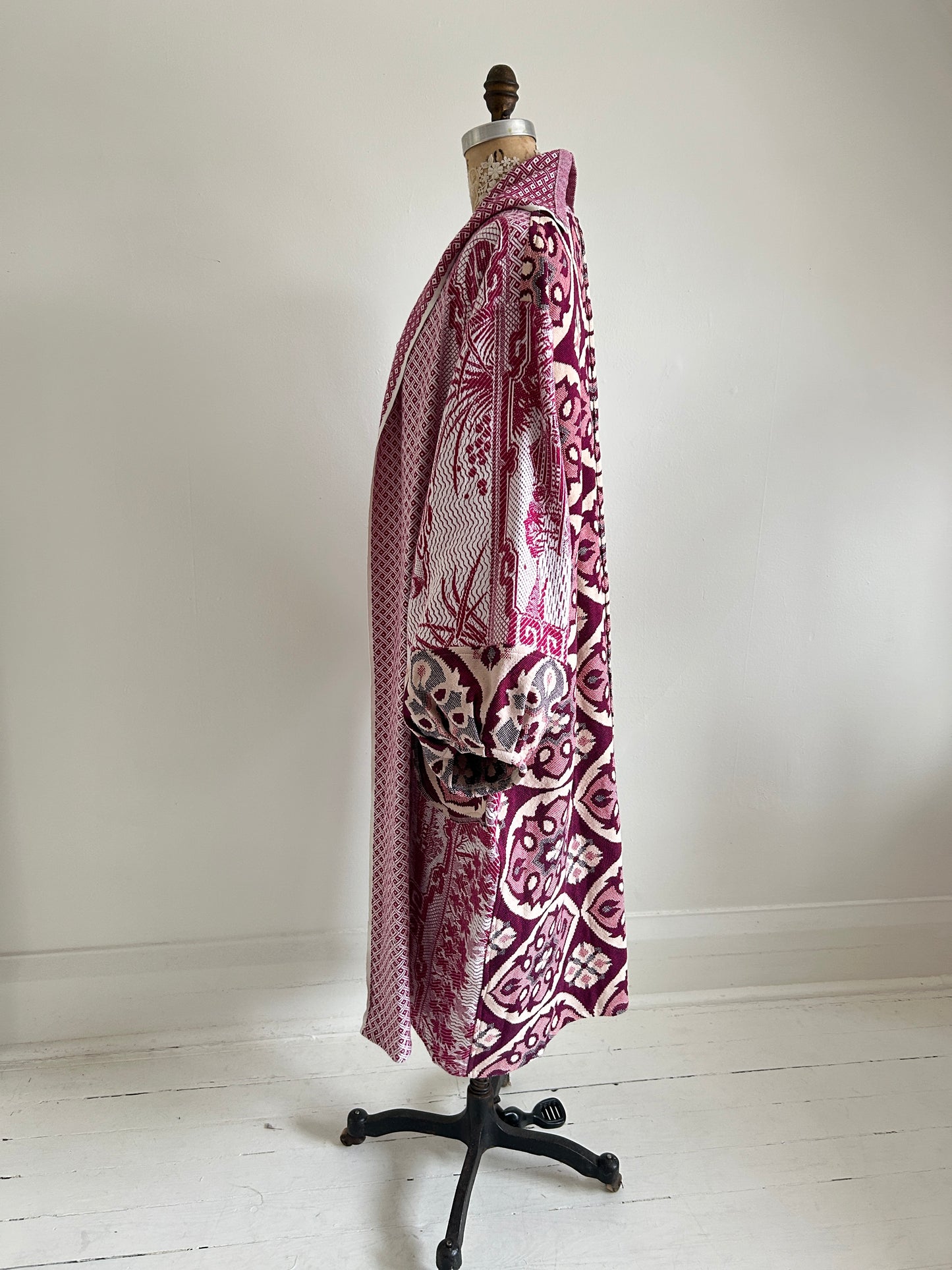 Vivianne Duster with Upcycled Throw Blanket Size XL/2X #CVDTX2X30