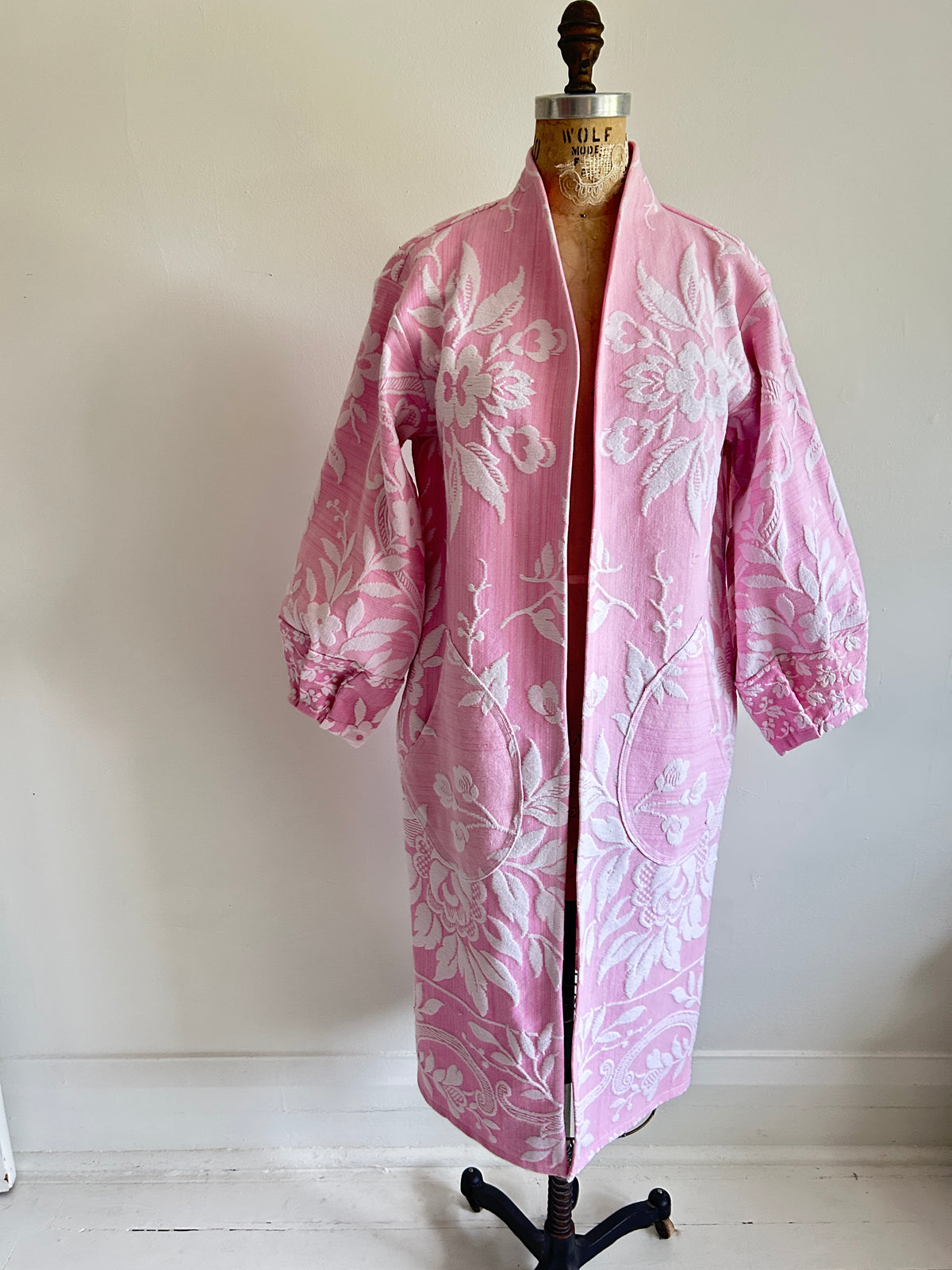 Vivianne Duster with Upcycled Throw Blanket Size S/M & XL/2X #CVDT1