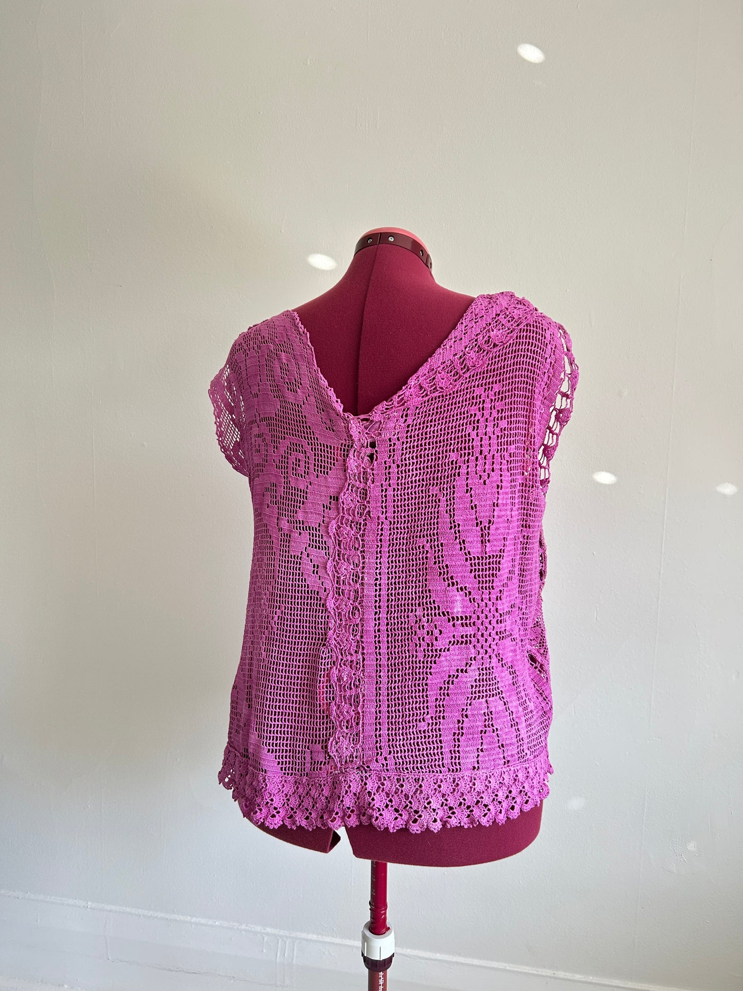 Mia Vintage Cotton Lace Dyed Cami Size XL/2X #MIA3